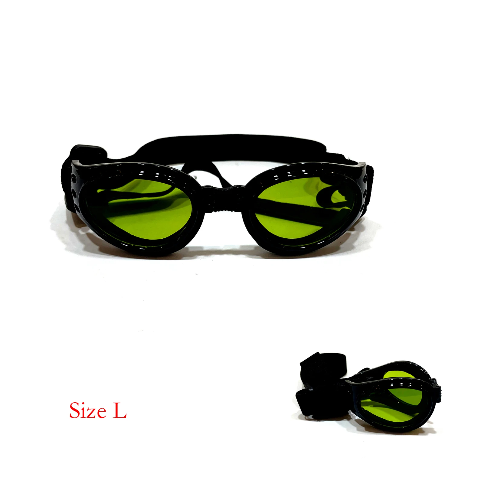 1pc Foldable Pet Laser Safety Goggles 1064nm Glare Protection UV400 (Size L)