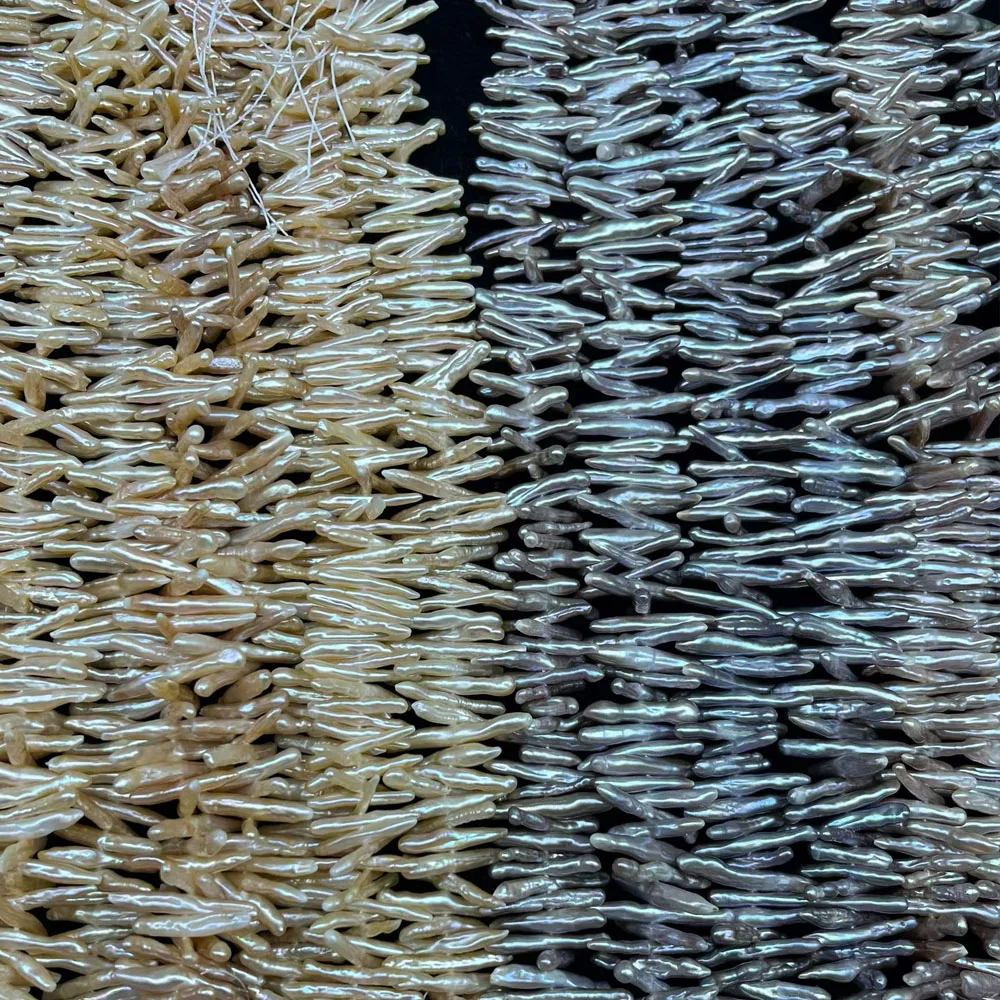 High-quality Baroque Toothpick-shaped Natural Pearl Semi-finished Beads for Jewelry Making DIY Necklace Bracelet Accessories