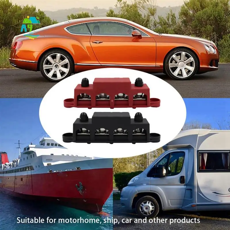 

A09E-M8 Плата шины 250A, 4 клеммы, кабельная коробка шины, аксессуары для блока питания, подходит для автофургонов, яхт, автомобилей