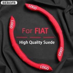 For Fiat 500 Grand Punto Fiat Abarth 595 X290 Bravo Perla Car Accessories Car Steering Wheel Cover Non-slip Suede Custom logo