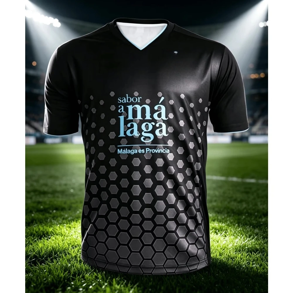 Quick-drying Football Jersey with Hexagonal Gradient Print, Short Sleeves, Football Shirt, Breathable, Sports Training Top
