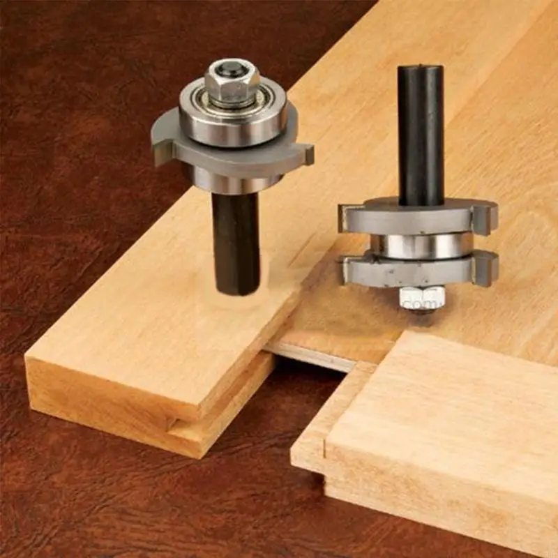A0KE Professional Tongue and Grooves Router Bit Cutter for Shakers Rails and Stiles