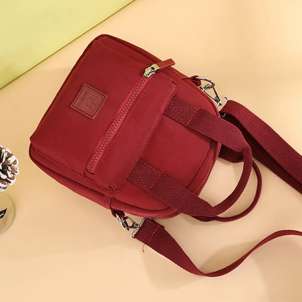 Fashion Handbags Shoulder Bag Waterproof Nylon Crossbody Bag Multi Layer Zipper Messenger Bag Women