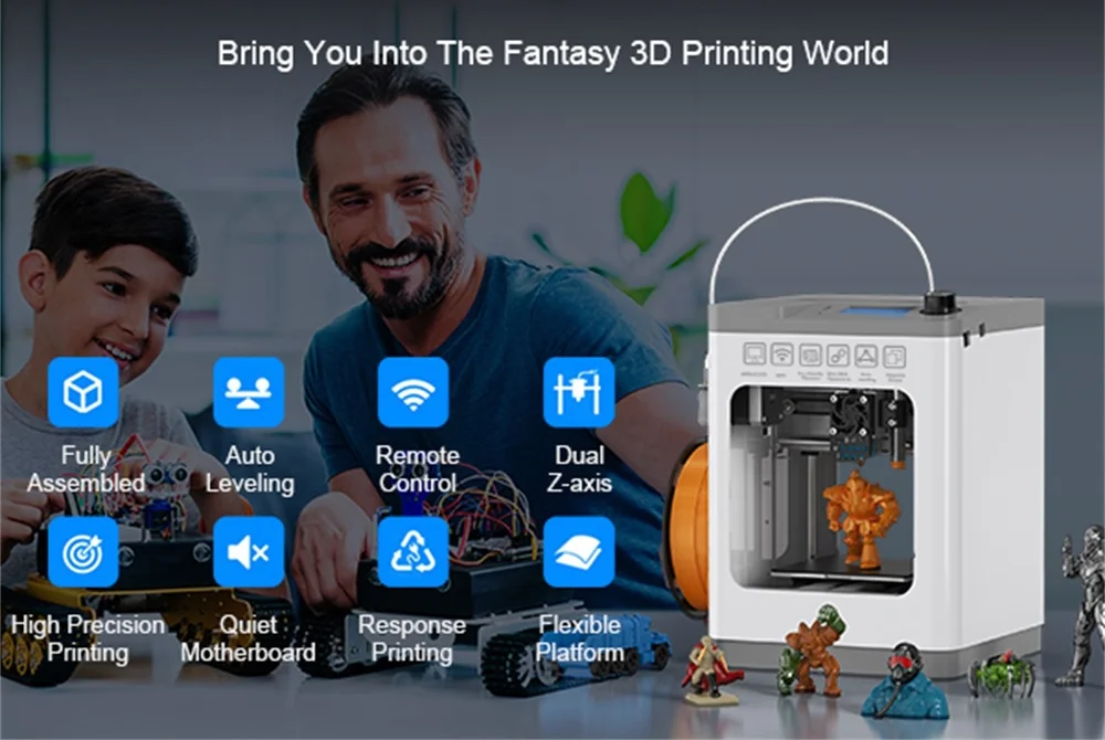 Profesional Diy Children Toys Small FDM Desktop 3D Printer For Schools STEM Education & Kids