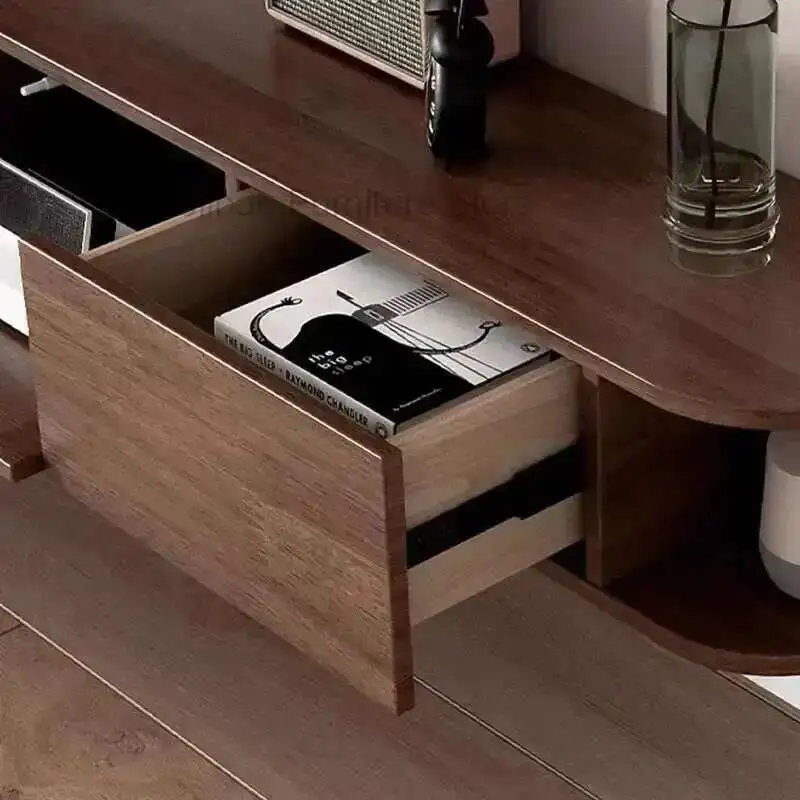 

Элитный деревянный ТВ-стенд-тумба с полками для хранения, подставкой для PS5, высококачественная подвесная консольная мебель