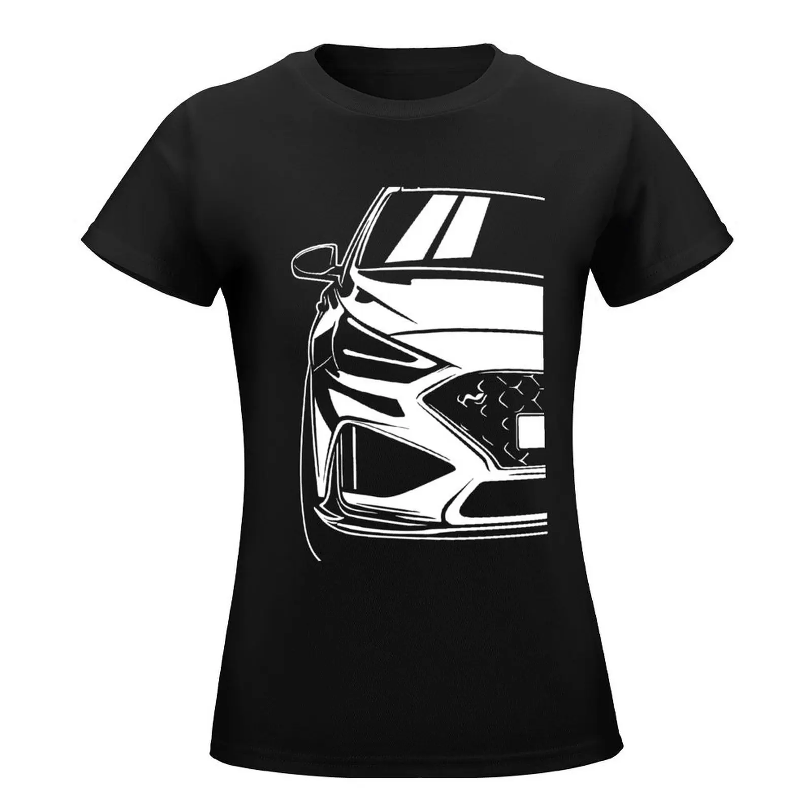 Car Illustration of a i30N i30 T-Shirt blacks anime clothes korean fashion cute clothes spring clothes Women 2024