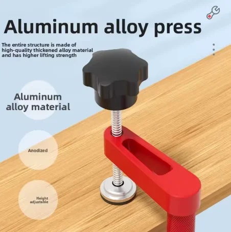 1/2/4PCS Aluminum Alloy Dog Hole Clamp 19mm/20mm Woodworking Bench Stop Desktop Fixed Clip - Woodworking Hold down Clamps