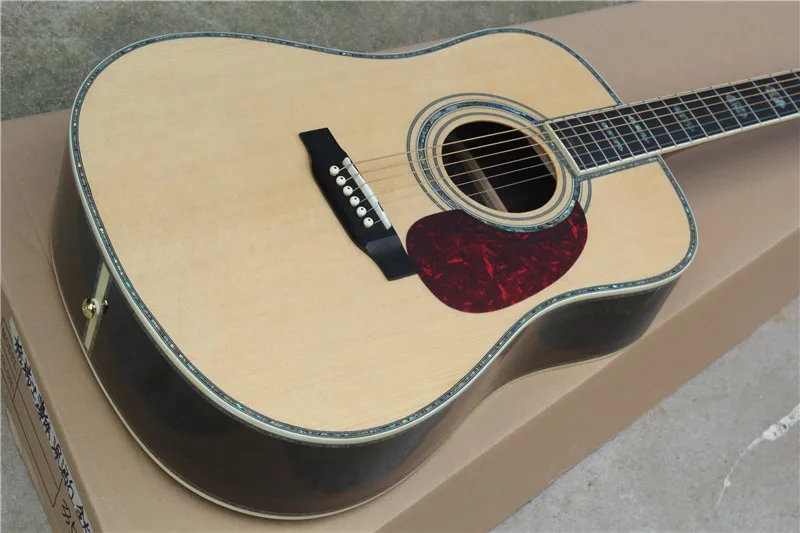 Chinese guitar factory custom new solid spruce top acoustic guitar D type 45 model 41