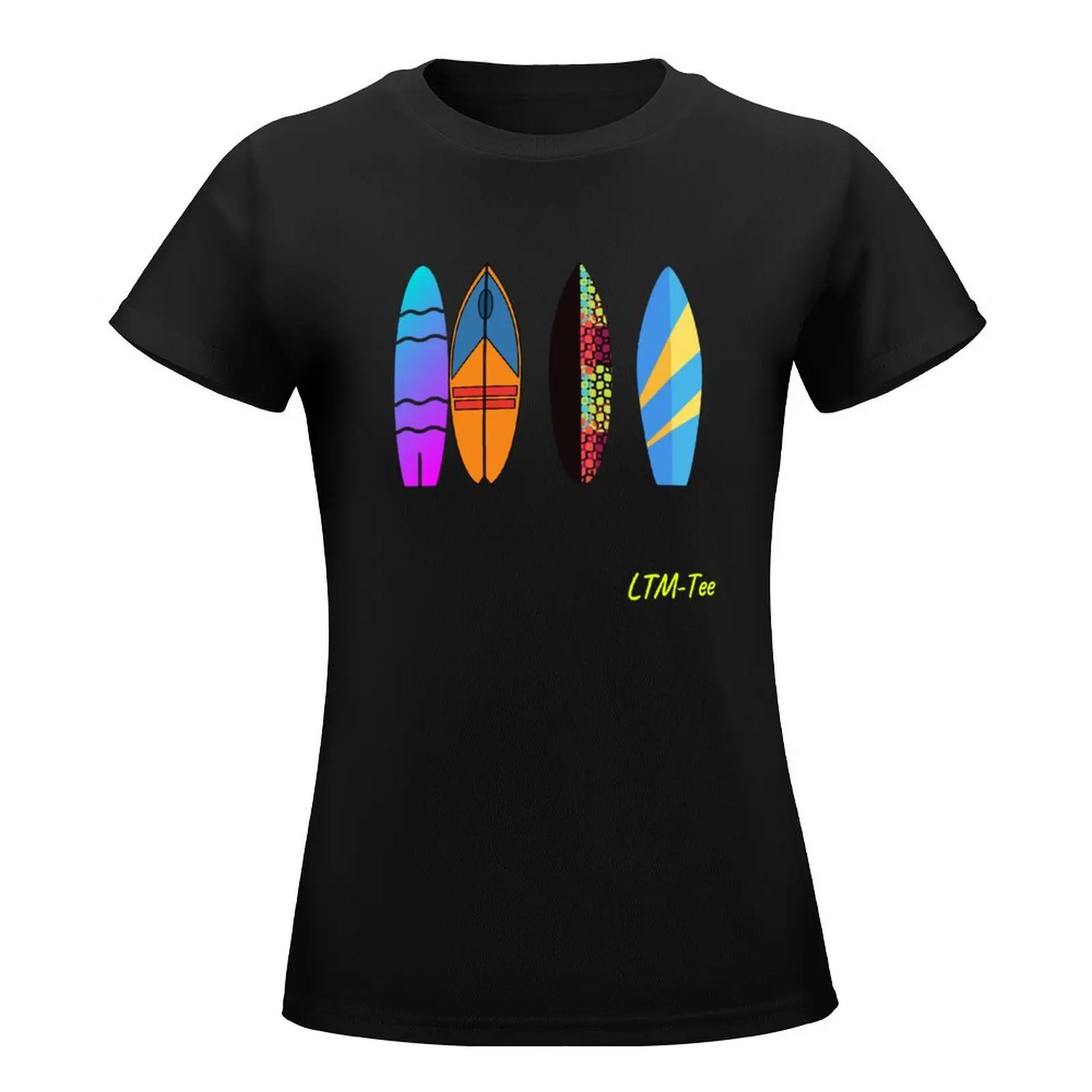 Surfboard - LongboardLTM tee T-Shirt summer top summer tops korean fashion cute tops t shirt dress Women