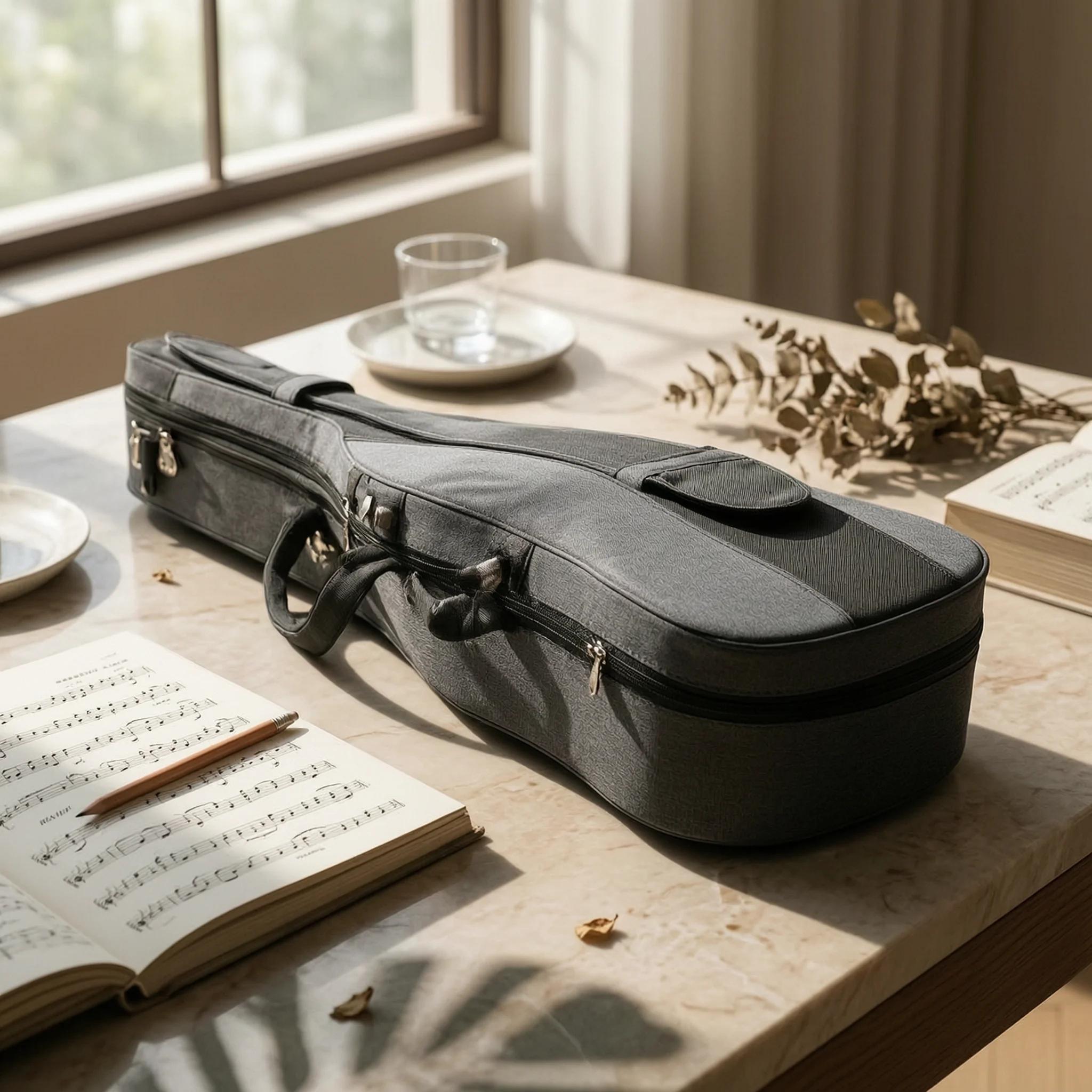 Case Guitar Gig Bag - Sırt Çantası Askılı Dolgulu Çanta, Seyahat
