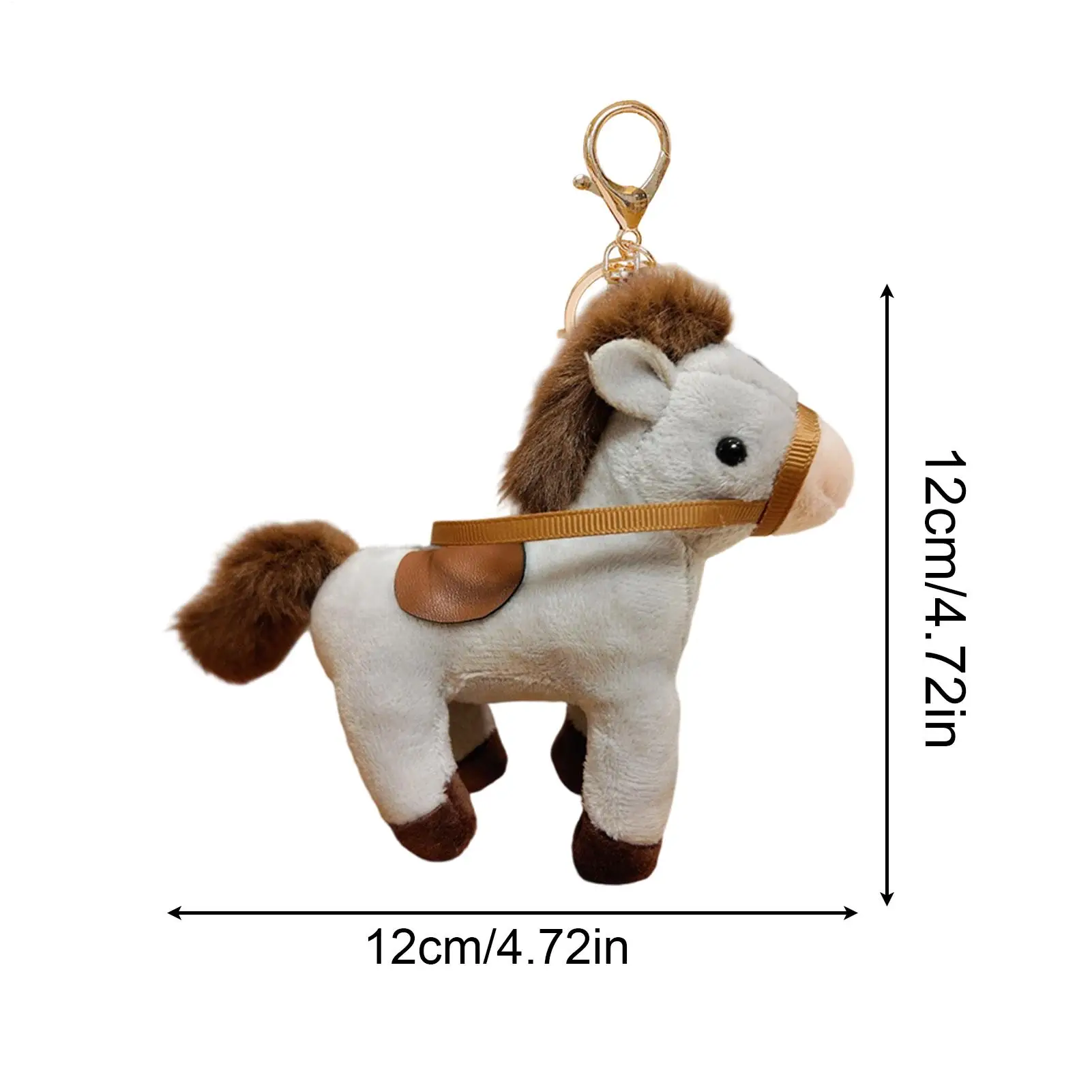 Porte-clés mignon en peluche cheval, sac à dos Animal avec rênes pour adultes, enfants, garçons et filles, fête scolaire, voyage, anniversaire