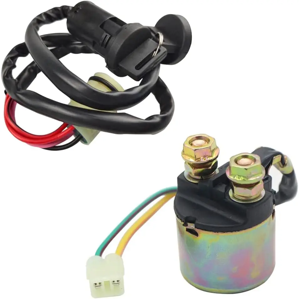 Starter Relay Solenoid+Ignition Key Switch Fit for Honda Rancher 350 TRX350TE TRX350FM TRX350FE ES 2000 01 02 03 04 05 06