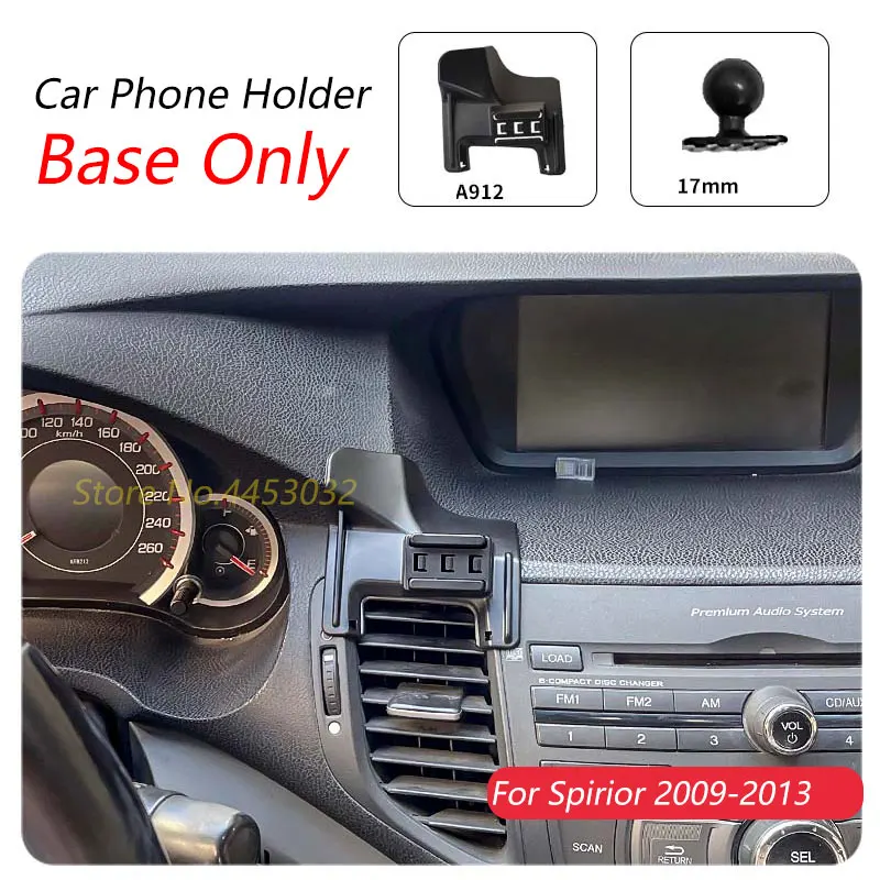 For Honda Spirior 2009-2013 Car Phone Holder Special Fixed Bracket Base 17mm Not Blocking Air Outlet Interior Accessories