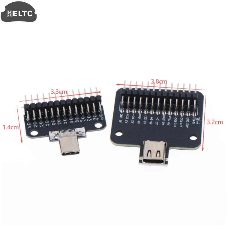 TYPE-C Male And Female Header Test Board Double-sided Positive And Negative Insertion Row Pin 24P Male To Female USB3.1 Adapter