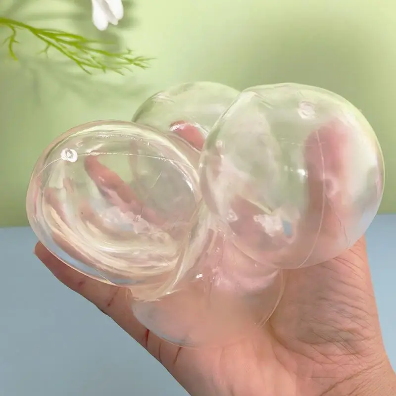 6Pcs Soft TPR Empty Ball Skins DIY Handmade Bubble Squeeze Toy For Stress Relief Squeeze Sensory Toy Crafts Making
