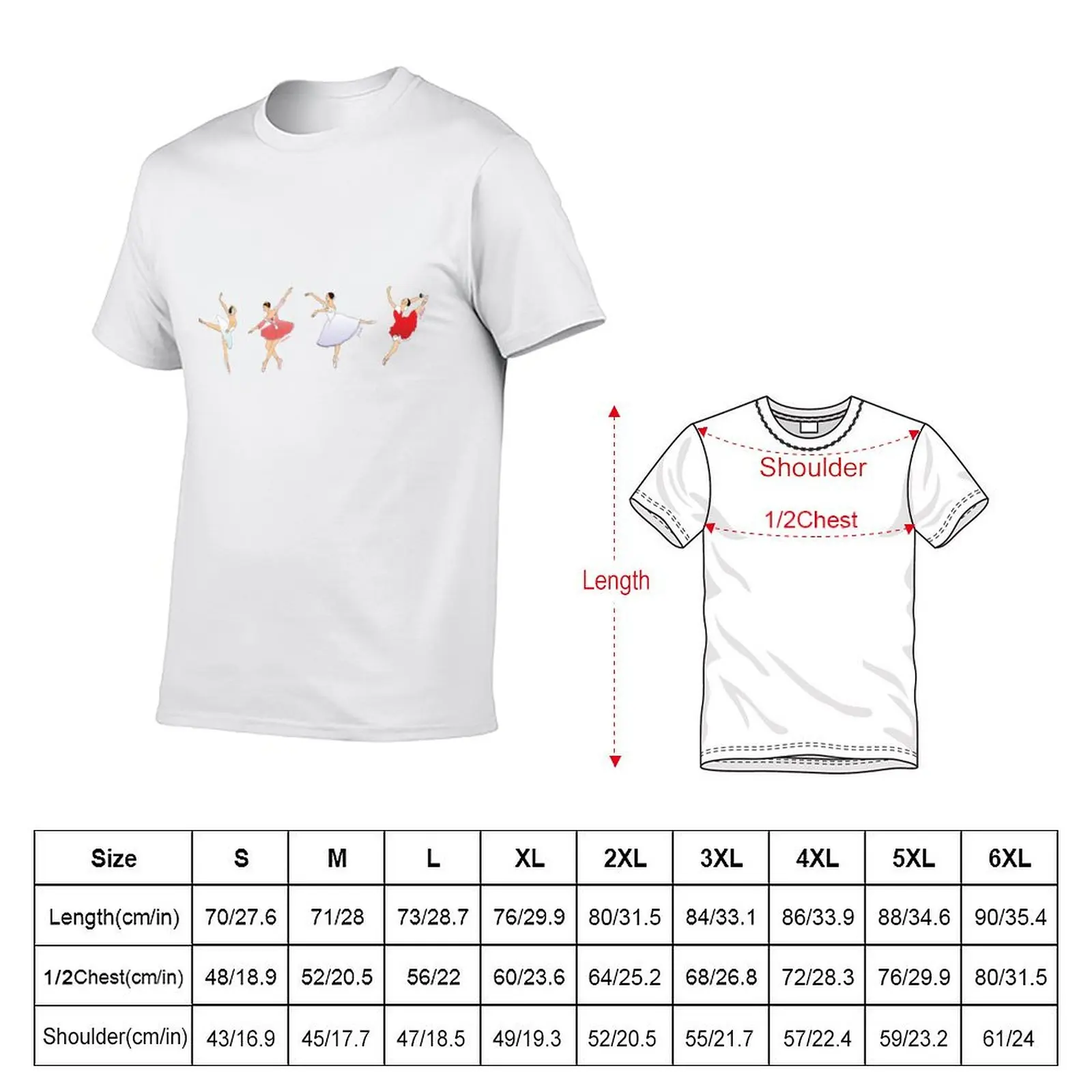 Odette, Aurora, Giselle and Kitri T-Shirt Big and Tall Loose Fit T-Shirt