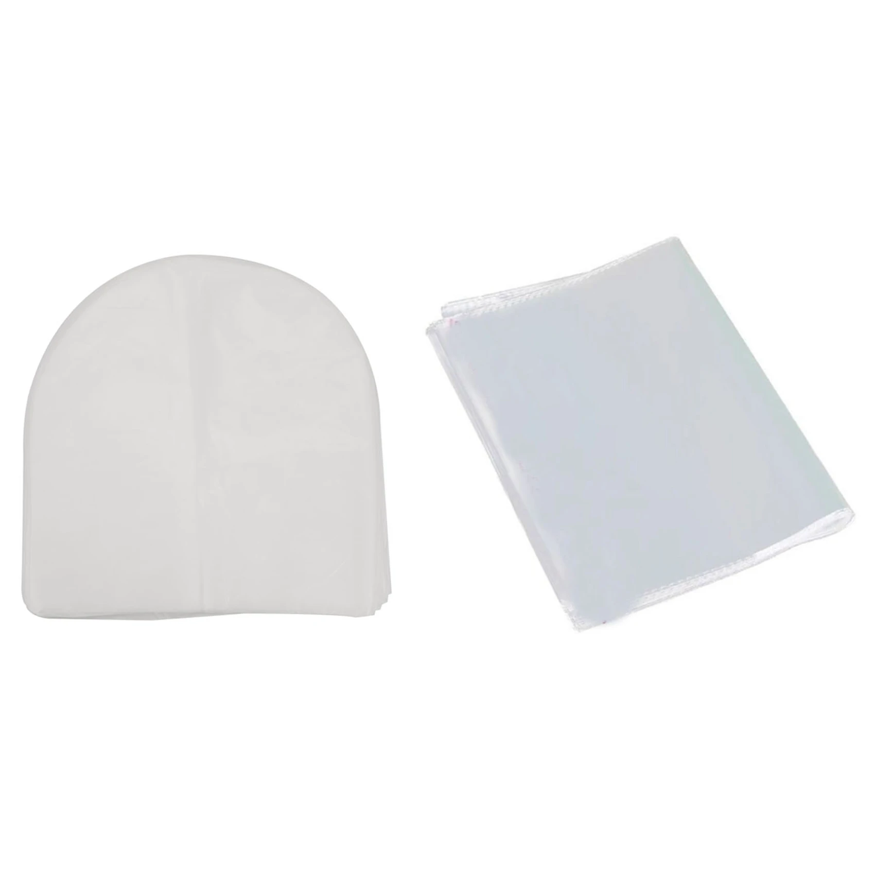 ELECT-100Pcs 12 بوصة مسجل فينيل LP سجل أكياس بلاستيكية مع 100 قطعة LP 12 بوصة حقيبة خارجية كم حقيبة مغلف بلاستيكية سوداء #5