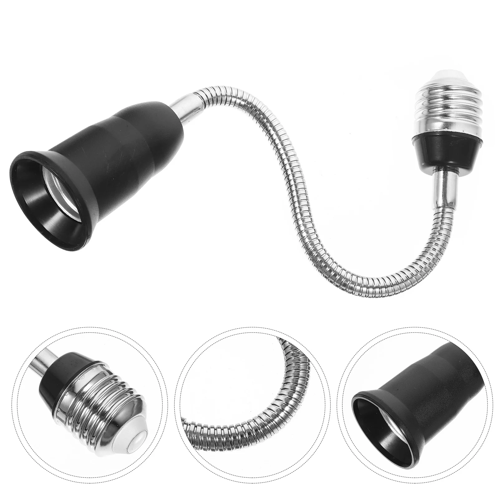 E27 المقبس لمبة موسع 29 سنتيمتر مقبس الإضاءة تمديد الحبل 360 درجة تدوير مادة Pbt طويلة الأمد سهلة الإعداد #3