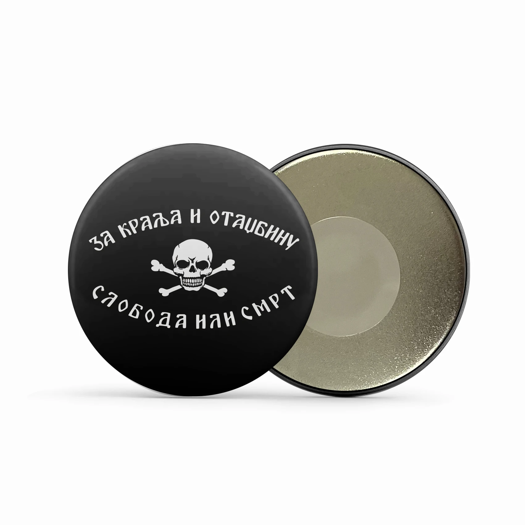 Jolly Roger Pirate Fridge Magnets Pirate Skull and Cross Crossbones Sabres Round Refrigerator Magnets Support Custom BXT-282