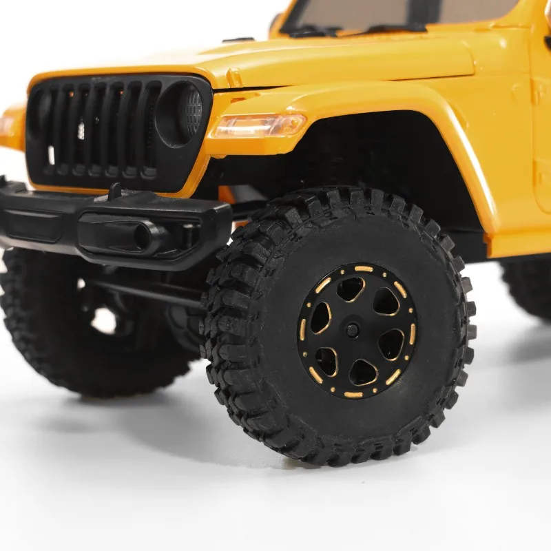 

AS96-For Axial 1/24 SCX24 FCX24 1/18 TRX4M RC Car 1 Inch Beadlock Wheel Rim 4Pcs Rubber Tire Set Upgrade Kit