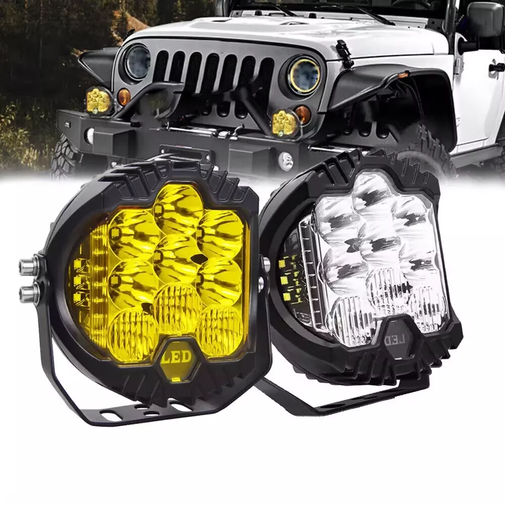 5インチledワークライトポッドバースポットフラッドコンボフォグランプオフロード4x4車両運転用トラックatvフォグランプカーアクセサリー