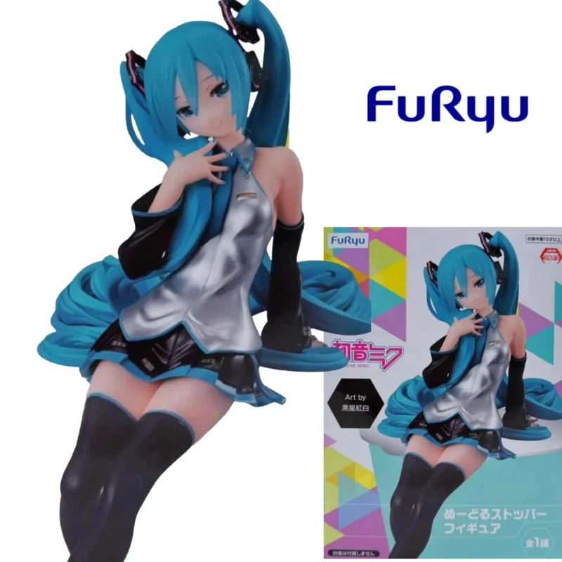 オリジナル本物初音ミクブラックスターレッドホワイトヌードルストッパー-pvc14cm-フィギュアデスクトップ装飾品モデルコレクションおもちゃ在庫あり