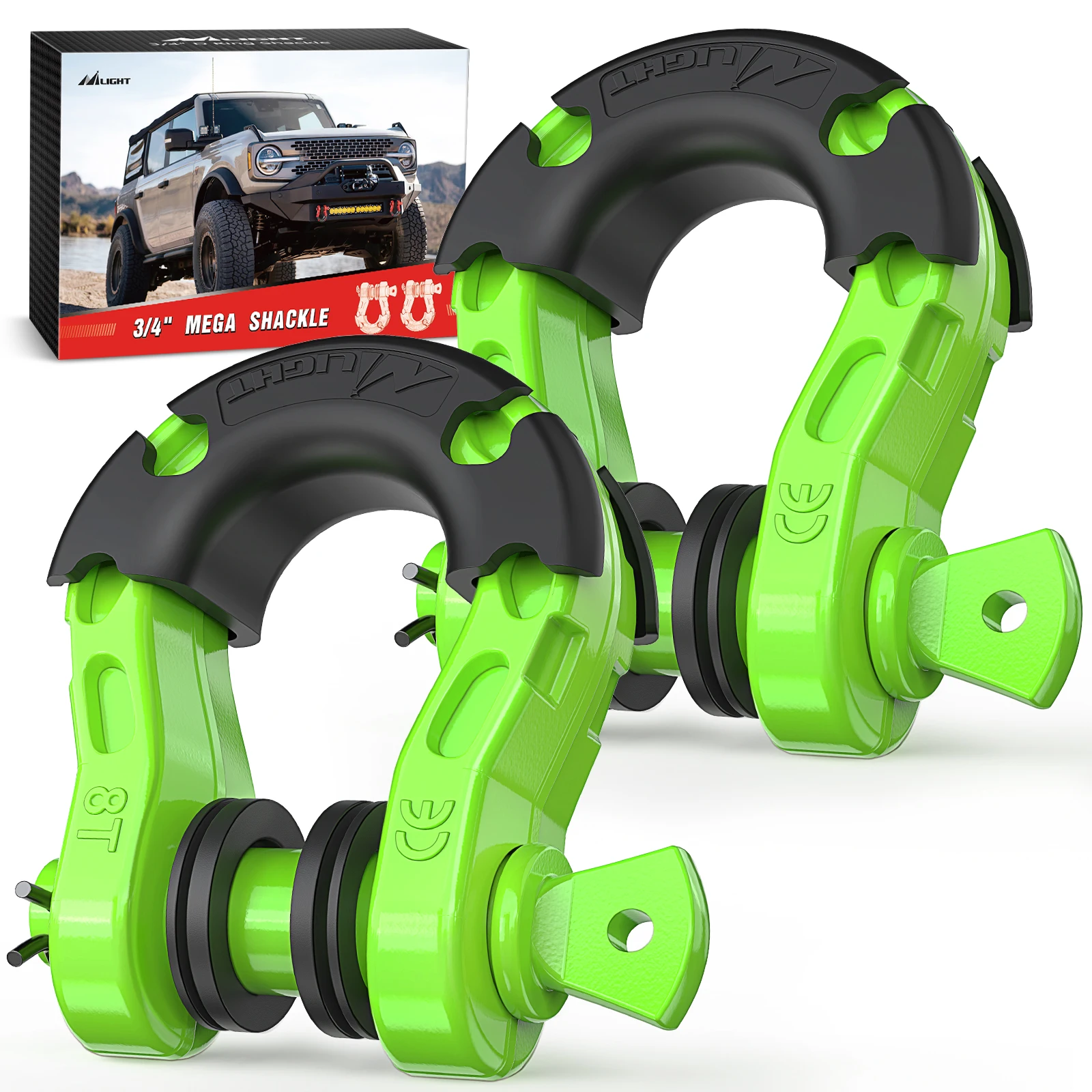 Nilight 2pcs 3/4