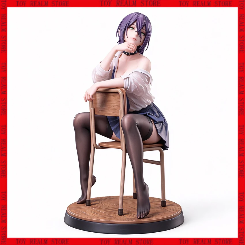 Presale KO Chainsaw Man Reze School Uniform Black Silk Version GK Anime Statue PVC Figure Collectible Birthday Gift