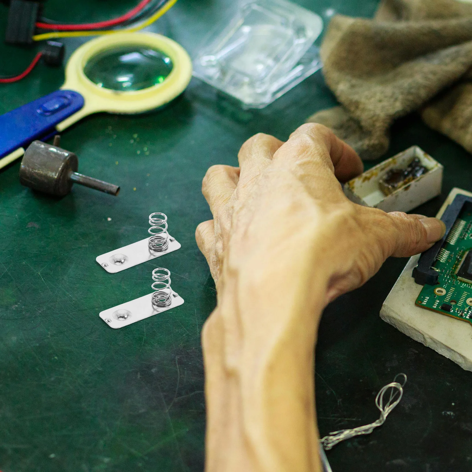 

10pcs Box Spring Contact Plate Stainless Steel For Aa Devices Remote Control Connector Durable Metal Terminal