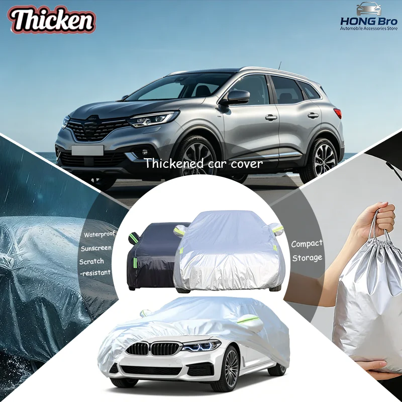 

For Renault Kadjar 2015-2019 Full Car Cover Outdoor Sun Shade Anti-UV, Waterproof, Snow Rain Protection, Dustproof Cover