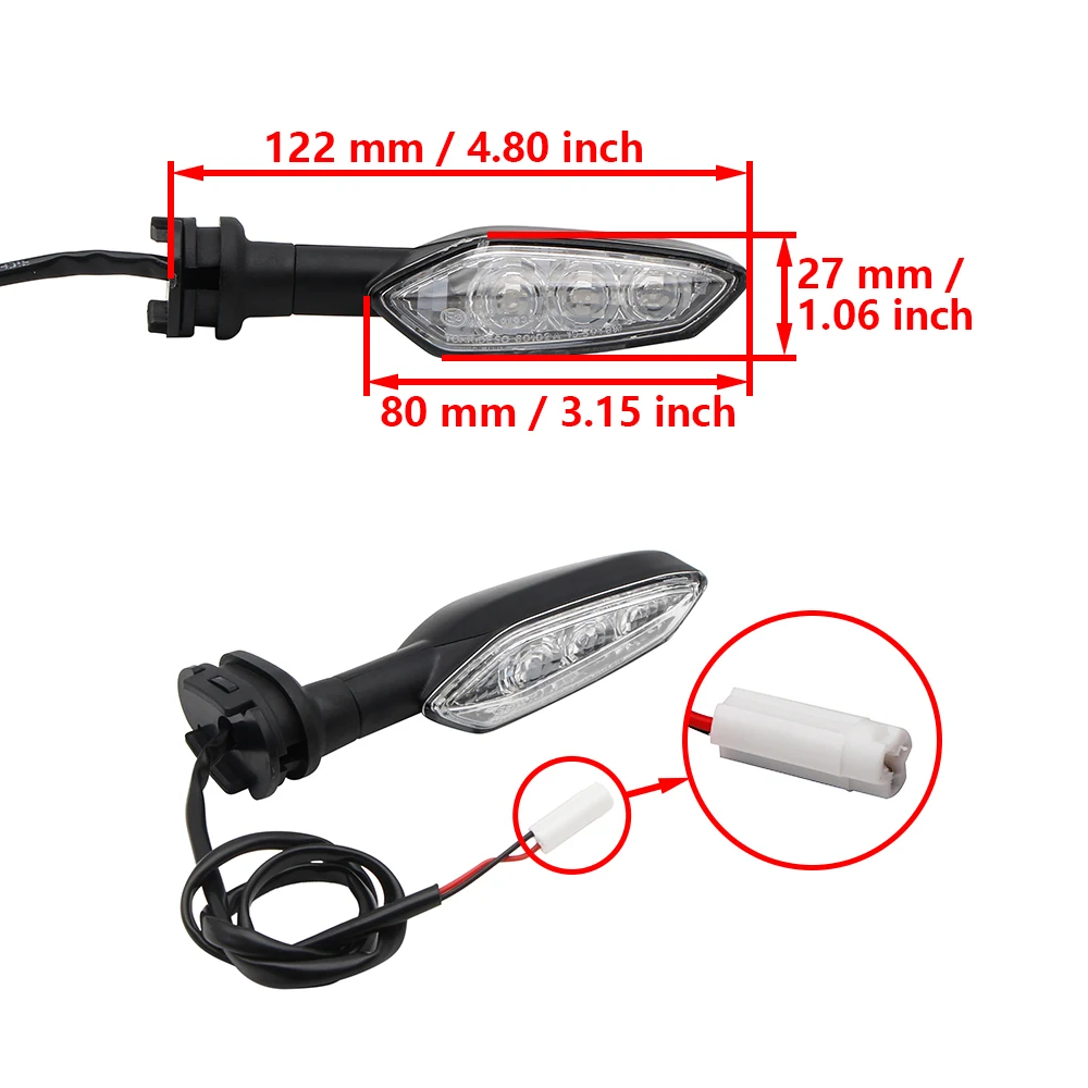 لياماها YZF-R125 R15 R25 R3 R6/S R1 R7 XSR-125 155 700 900 Tenere 700 XTZ250 1 زوج دراجة نارية LED بدوره إشارات