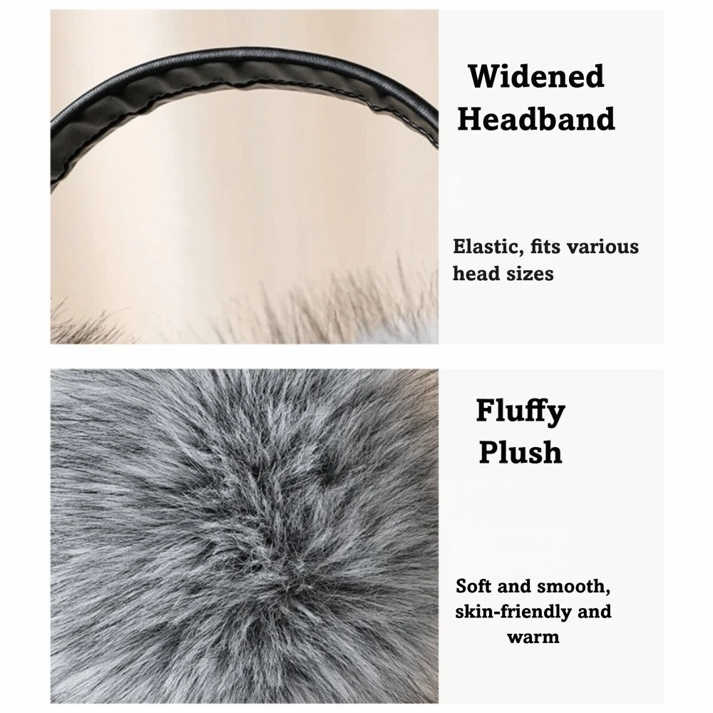 

Модные наушники большого размера с имитацией меха, утолщенные ветрозащитные грелки для ушей, холодостойкие теплые наушники, зимний сезон