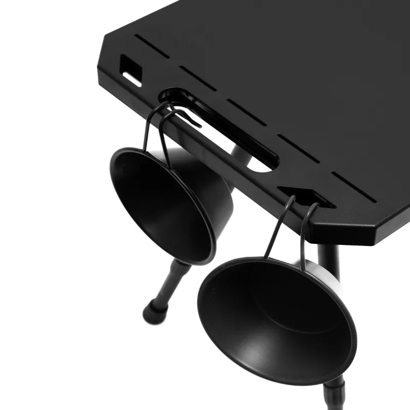 Outdoor aluminum alloy portable, multi-functional camping lightweight liftable, folding table