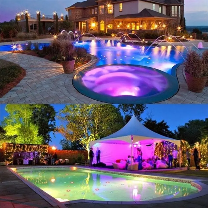 Year-Round Sale LED Pool Light Waterproof Floating Underwater Light RGB Disco Light Swimming Pool Spa Lamp Bath Light