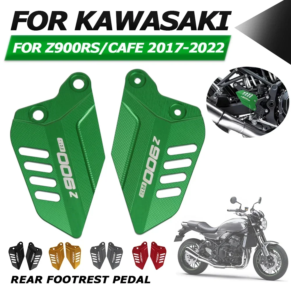 

Мотоциклетные аксессуары для KAWASAKI Z900RS Cafe Z 900 RS Z900 RS 2019 2020 2021 2022, подножка для ног, комплект задних подножек, защитные пластины для пятки