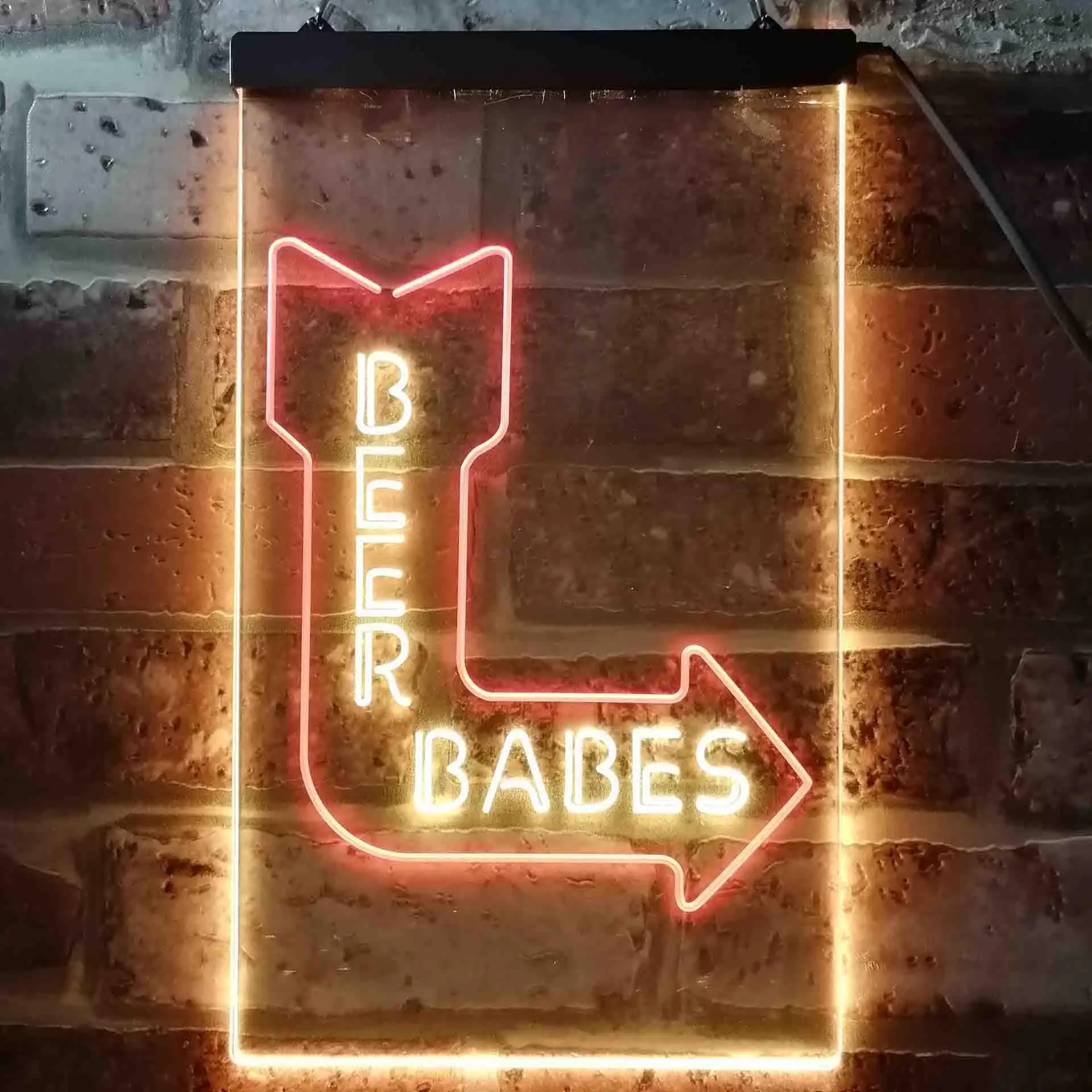 

BEER BABES. Direction to Live Nude Bar Dual Color Led Neon Sign st6-i3524