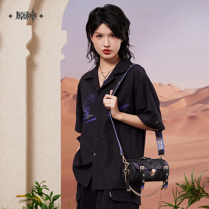 Cyno Bag MiHoYo Official Genuine Genshin Impact Cyno Theme Impression Series Penholder Bag Doujin Cosplay PU Bag Sumeru Doujin