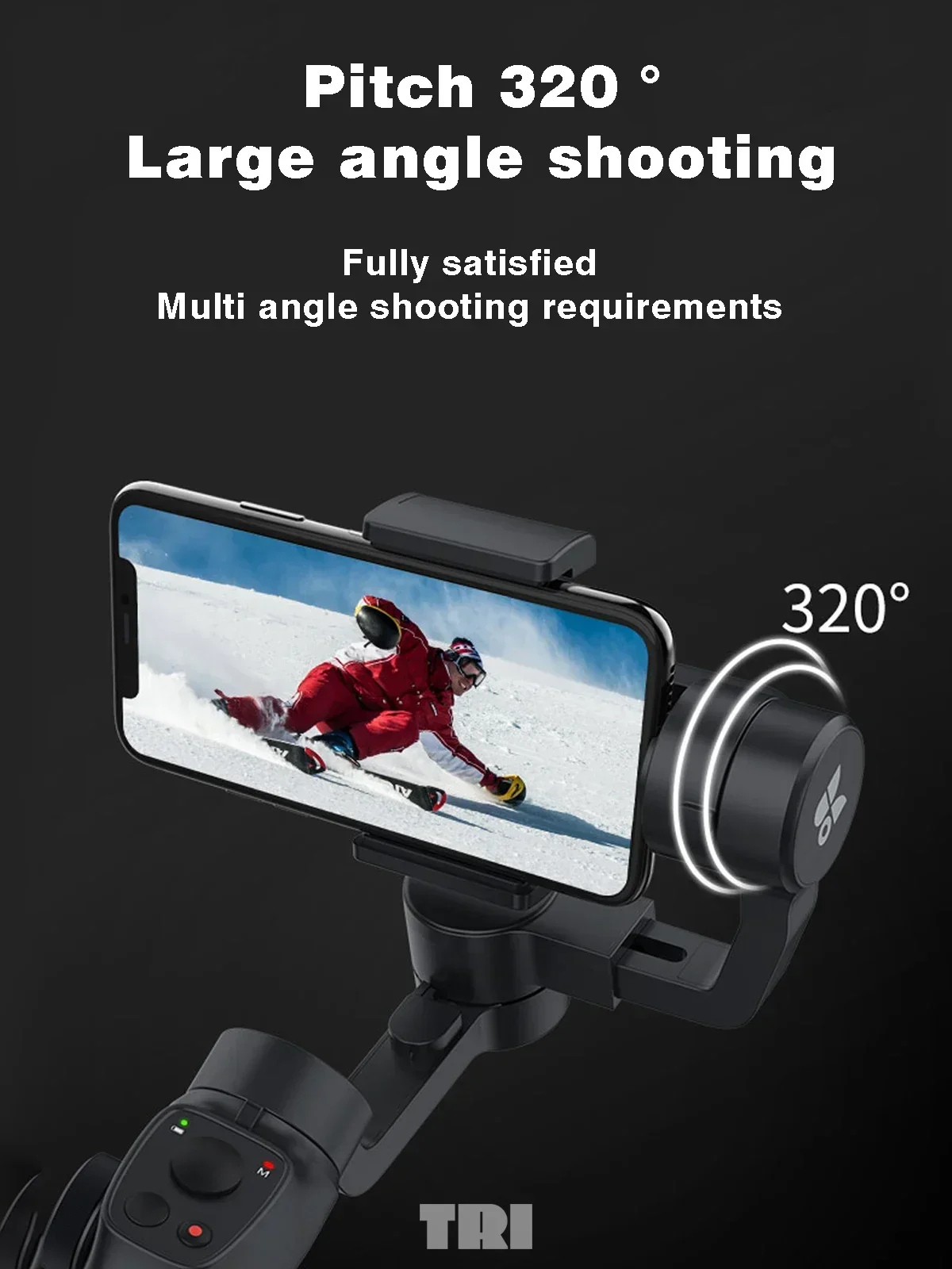 FUNSNAP Capture 2S 3-Axis Handheld Gimbal Stabilizer for Smartphone Face Tracking Gesture Control for iPhone Android Tiktok Vlog