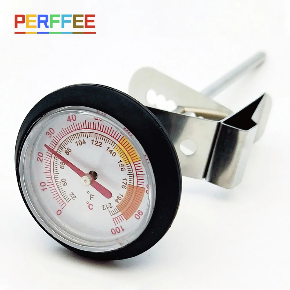 

Bi-Therm Dial Probe Thermometer Stainless Steel 0-100 °C Instant Read Cooking Kitchen Thermometre for Coffee Drip Kettle Milk