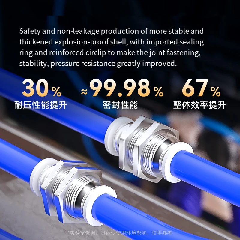 PM4/6/8/10/12 Partition Straight Through Mechanical Parts Pneumatic Components Two-way Plug-in Quick Connector Airtac