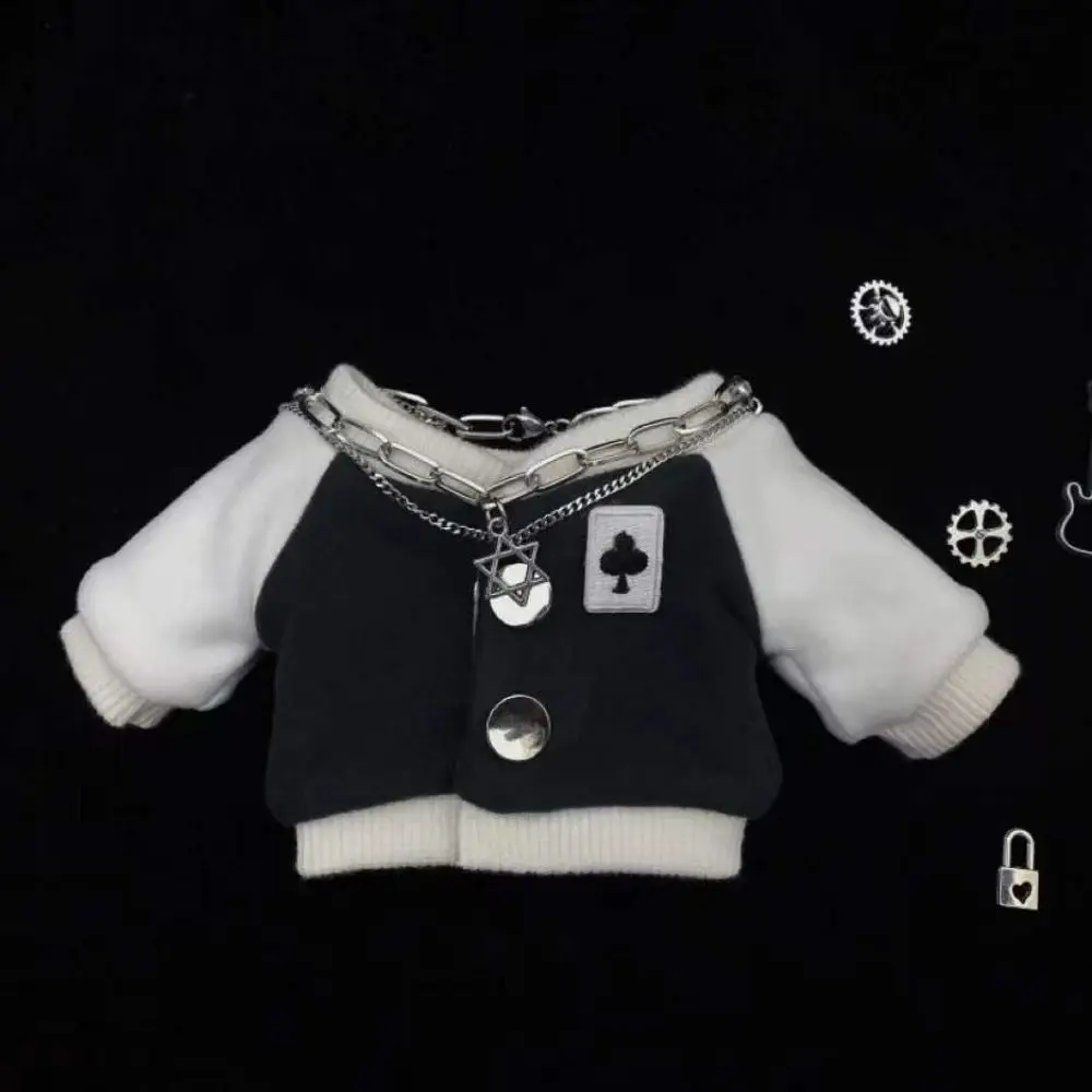 Baseball Uniform 20CM Cotton Doll Clothes Embroidery Sweet Skirt Stuffed Doll Plush Suit Plush Patch DIY Clothing