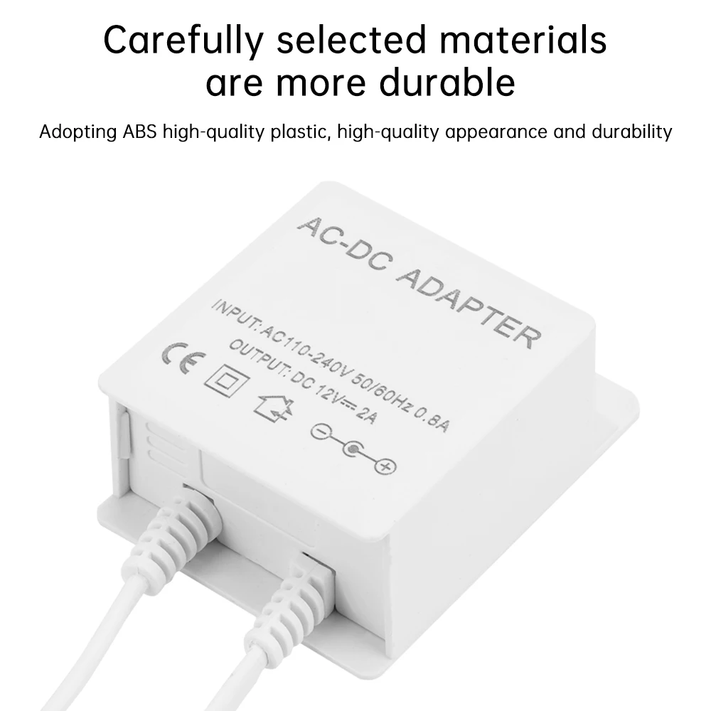 DC12V 2A EU プラグアダプタセキュリティ屋外電源 LED 防水デュアルワイヤー電気監視カメラ電源アダプタ AC100-240V
