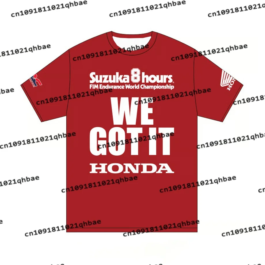 

Honda Suzuka8 Hours Champion Fan рубашка для мужчин и женщин модная повседневная спортивная рубашка мотоциклетная негабаритная дышащая быстросохнущая футболка