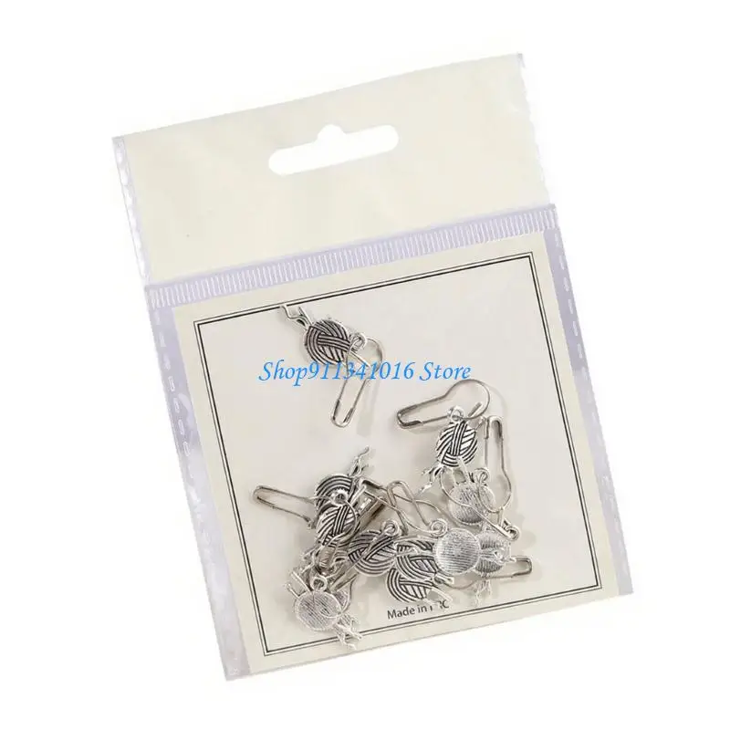 مشابك منسوجة من خليط معدني مع رسوم متحركة قديمة لحياكة الكروشيه والحرف اليدوية