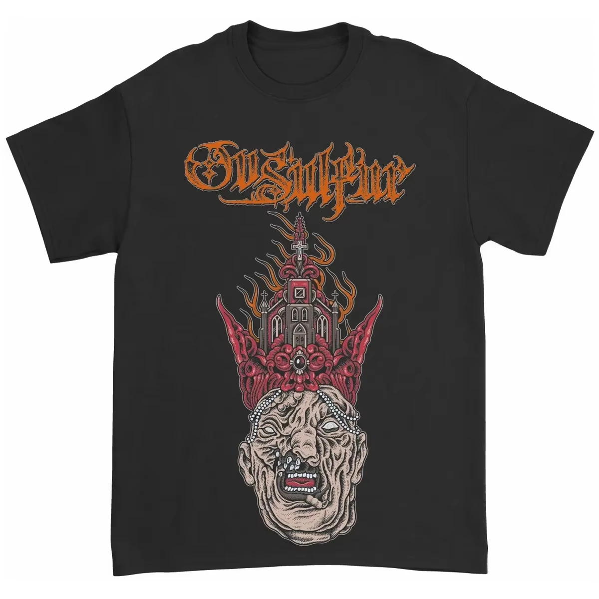 DV Sulfur Forlorn Black Metal Atmospheric Graphic Tee T Shirt Men's Women's Unisex Cotton Retro Cool Oversized Short Sleeve Top