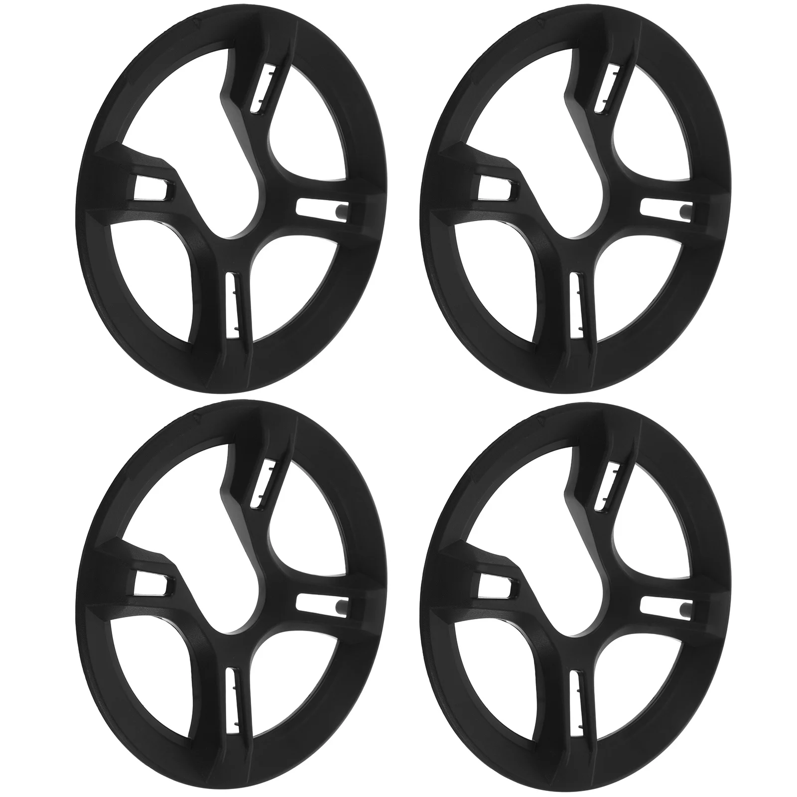 

4Pcs Bicycle Crankset Chain Wheel Sprocket Protector 4-Hole Black Square Heavy Duty for Outdoor Riding