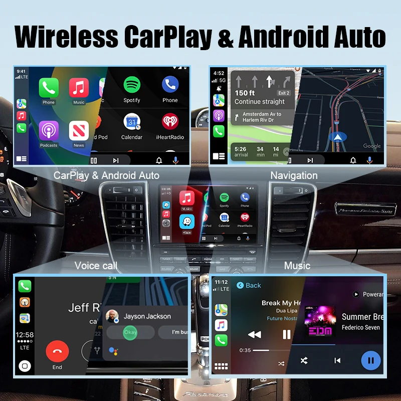 Wireless Carplay Module For Porsche/Panamera/Cayenne/Macan/Cayman/Boxster 911 PCM/CDR Android Auto AI Box Version 2 Multimedia