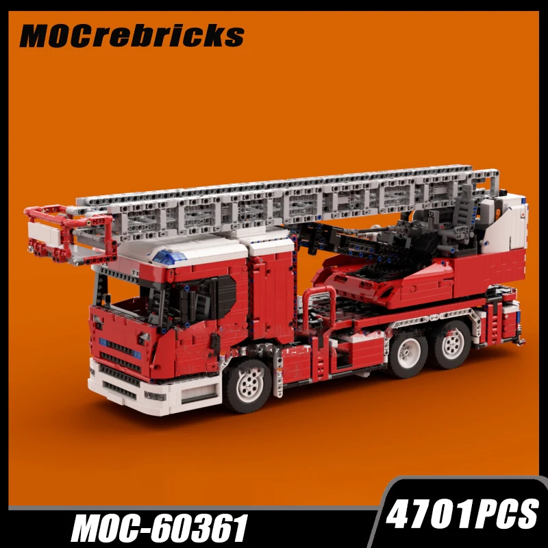 

MOC-60361 City Vehicle Serise L Fire Engine Building Block DIY Model Cars Toy Brick Assemble Education Children Christmas Gifts