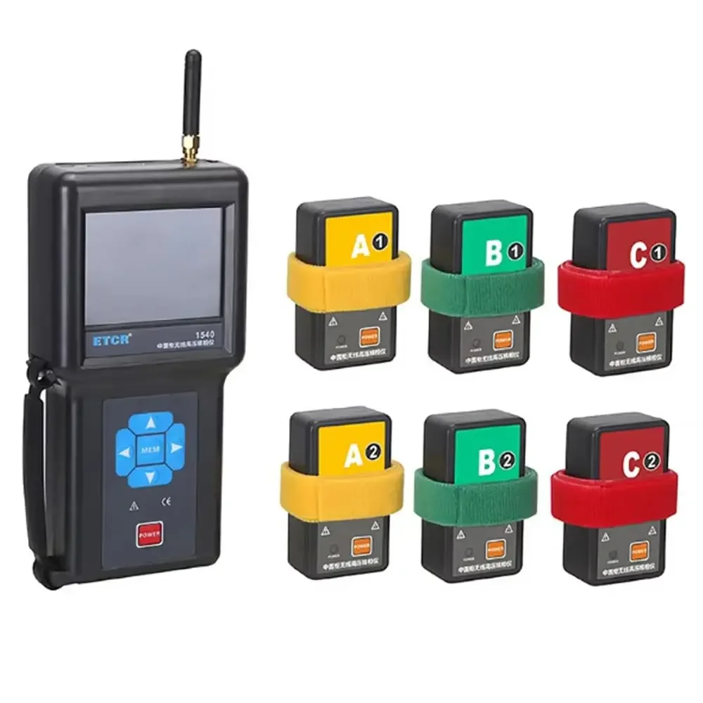 ETCR1540 Central Cabinet Wireless Nuclear Phase Detector AC 10K-35KV 20m for Ring Main Unit Phase Detecting in Power Phase
