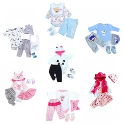 Reborn Doll Clothes Baby Boy Girl Clothing Outfit for 50-55cm Dolls Realistic Newborn 0-3 Month Toddler Doll Toy Accessories Kit
